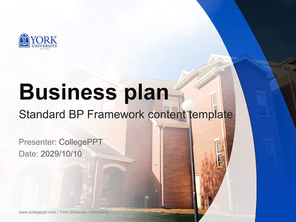 York University (Nebraska) Competition/Entrepreneurship Contest PPT Template4:3 ratio PPT effect preview image9