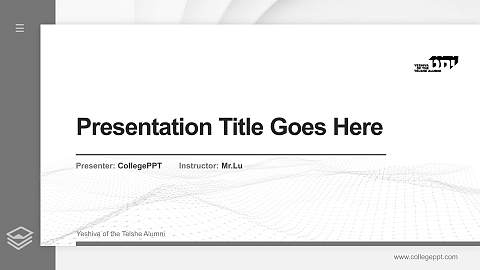 Yeshiva of the Telshe Alumni Thesis Proposal/Graduation Defense PPT Template