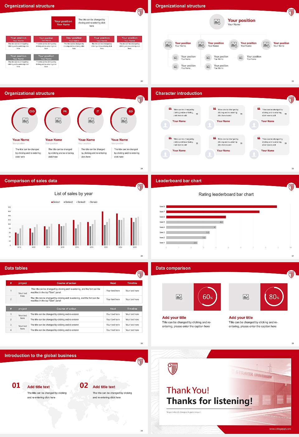 Strayer University-Georgia（Augusta campus） Academic Presentation/Research Findings Report PPT Template16:9 ratio PPT effect preview image4