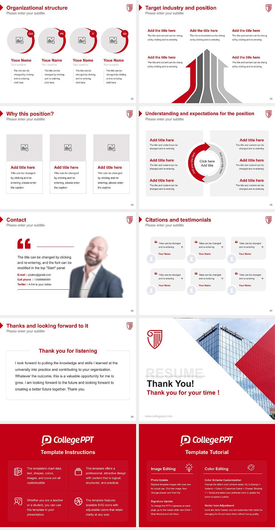 Strayer University-Georgia（Cobb County campus） Resume PPT Template4:3 ratio PPT effect preview image4