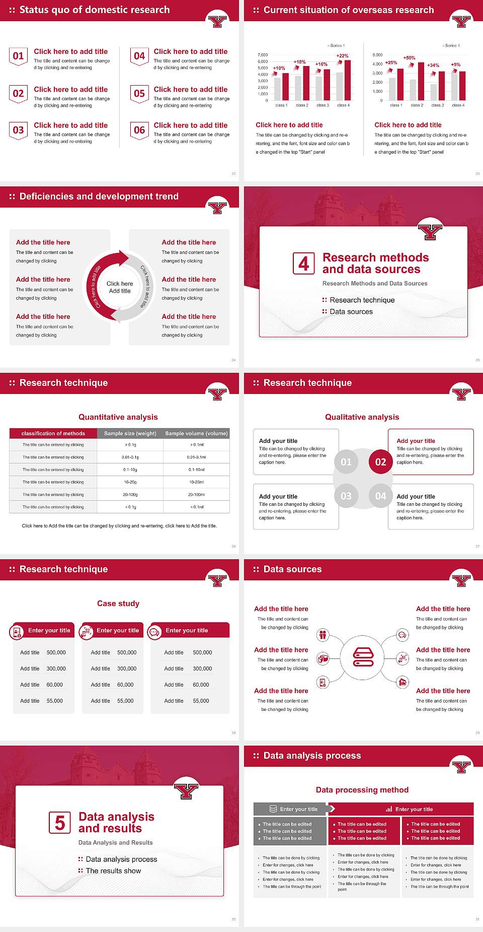 Youngstown State University Graduation Thesis Defense PPT Template4:3 ratio PPT effect preview image4