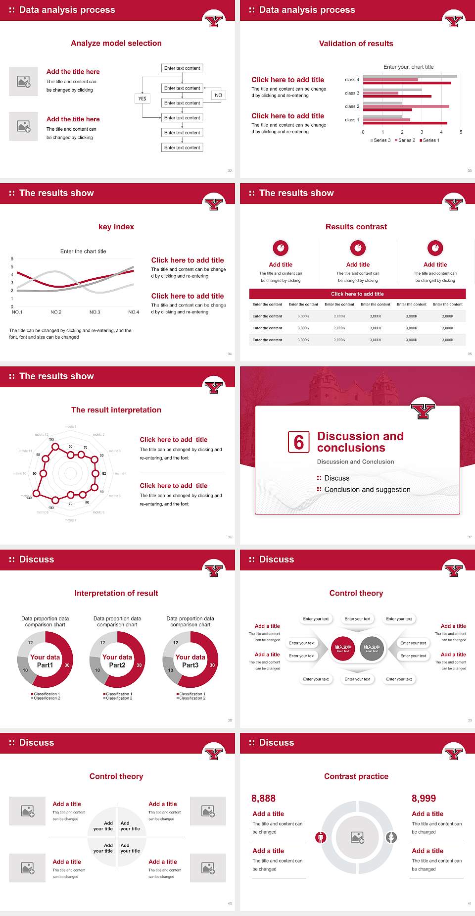 Youngstown State University Graduation Thesis Defense PPT Template4:3 ratio PPT effect preview image5