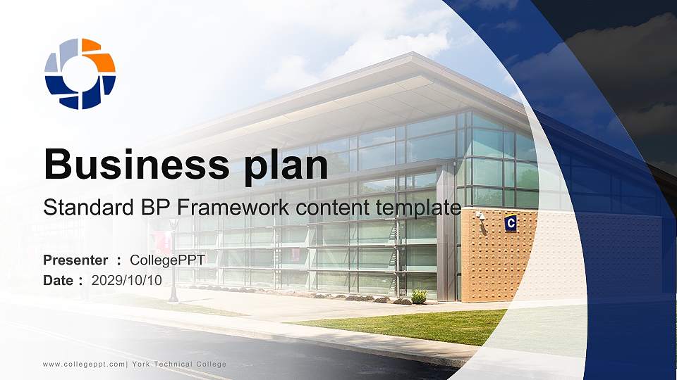 York Technical College Competition/Entrepreneurship Contest PPT Template16:9 ratio PPT effect preview image