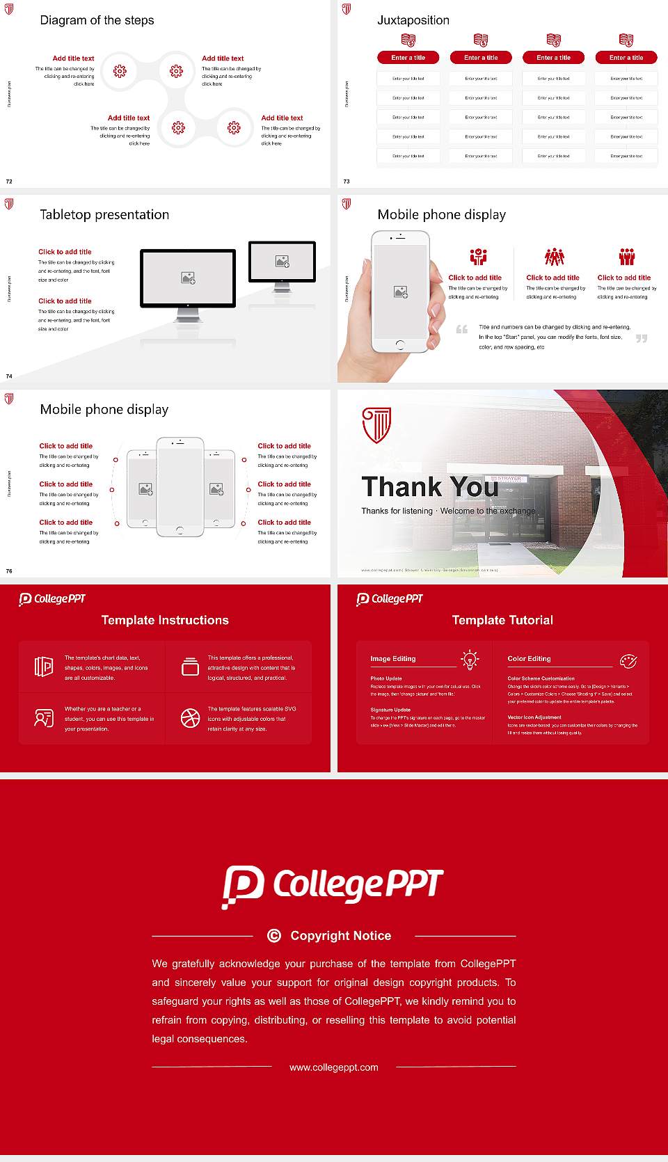 Strayer University-Georgia(Savannah campus) Competition/Entrepreneurship Contest PPT Template16:9 ratio PPT effect preview image9