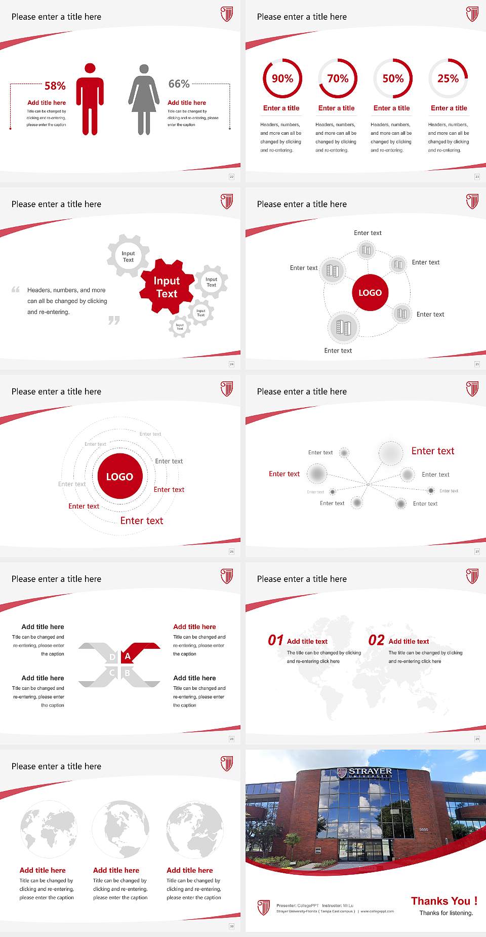 Strayer University-Florida（Tampa East campus） Course/Courseware Creation PPT Template4:3 ratio PPT effect preview image4