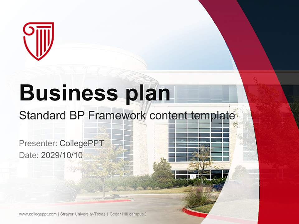 Strayer University-Texas（Cedar Hill campus） Competition/Entrepreneurship Contest PPT Template4:3 ratio PPT effect preview image9