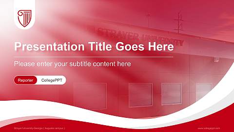 Strayer University-Georgia（Augusta campus） Lecture Sharing and Networking Event PPT Template