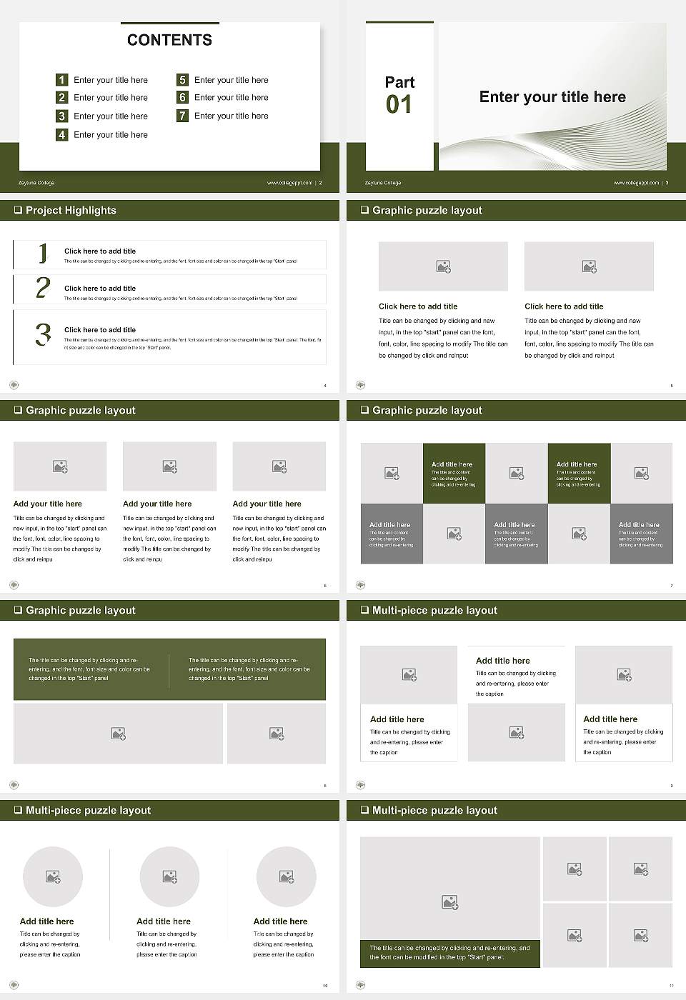 Zaytuna College General Purpose PPT Template16:9 ratio PPT effect preview image2