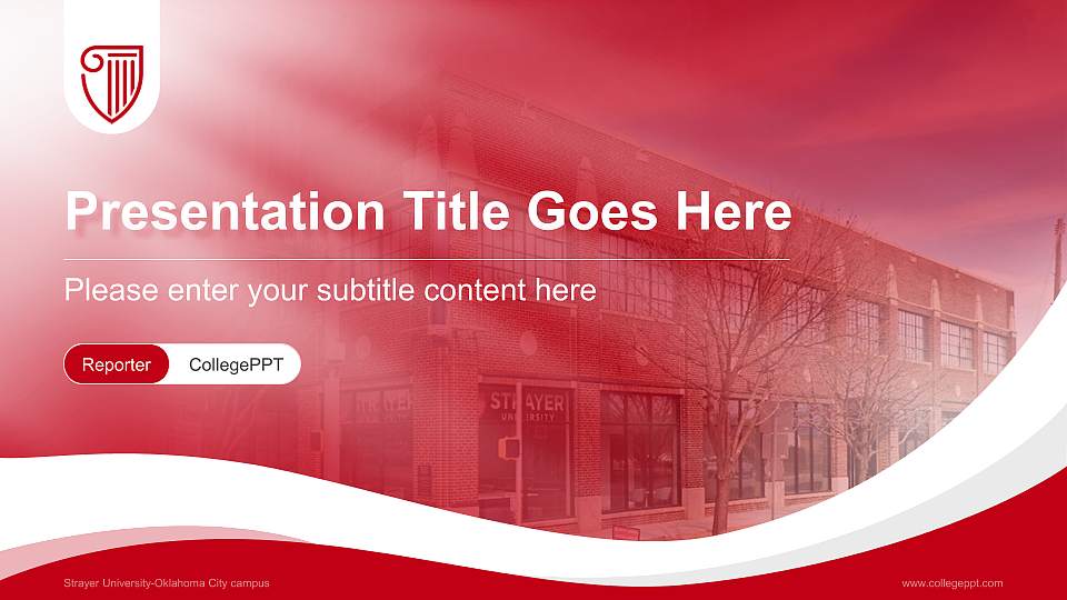 Strayer University-Oklahoma City campus Lecture Sharing and Networking Event PPT Template16:9 ratio PPT effect preview image