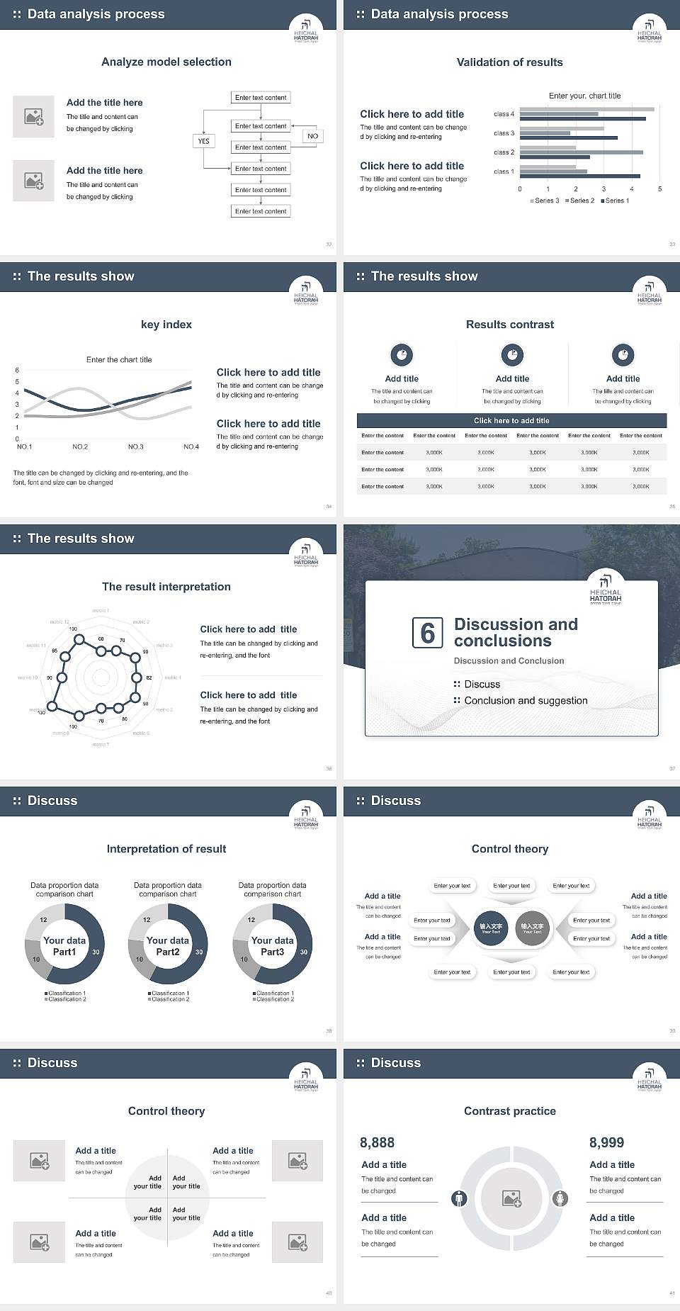 Yeshiva Shaar Hatorah Graduation Thesis Defense PPT Template4:3 ratio PPT effect preview image5