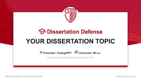 Strayer University-Georgia(Morrow campus) Graduation Thesis Defense PPT Template
