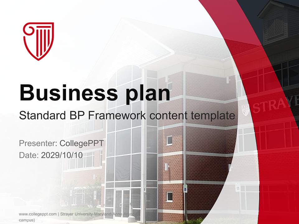 Strayer University-Maryland(Anne Arundel campus) Competition/Entrepreneurship Contest PPT Template4:3 ratio PPT effect preview image9
