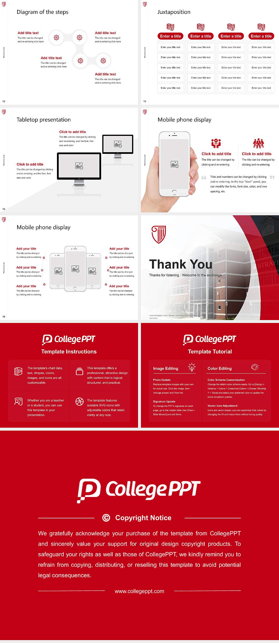 Strayer University-Maryland(Anne Arundel campus) Competition/Entrepreneurship Contest PPT Template4:3 ratio PPT effect preview image9