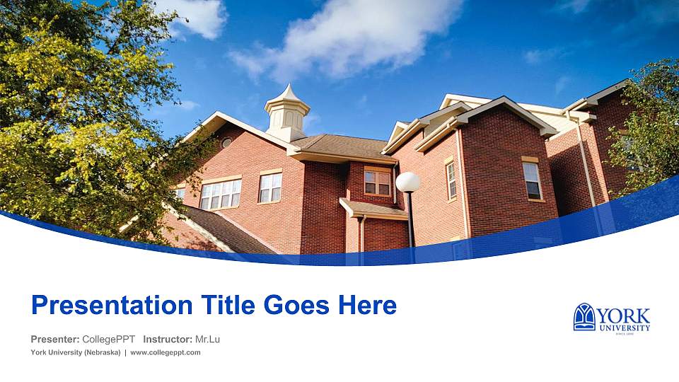 York University (Nebraska) Course/Courseware Creation PPT Template16:9 ratio PPT effect preview image