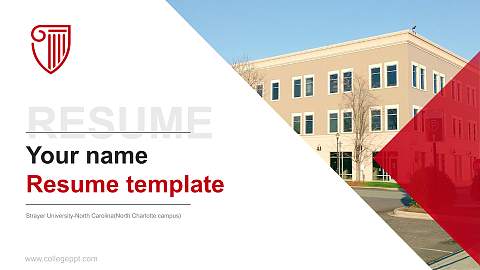 Strayer University-North Carolina(North Charlotte campus) Resume PPT Template