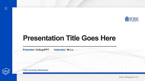 York University (Nebraska) Thesis Proposal/Graduation Defense PPT Template