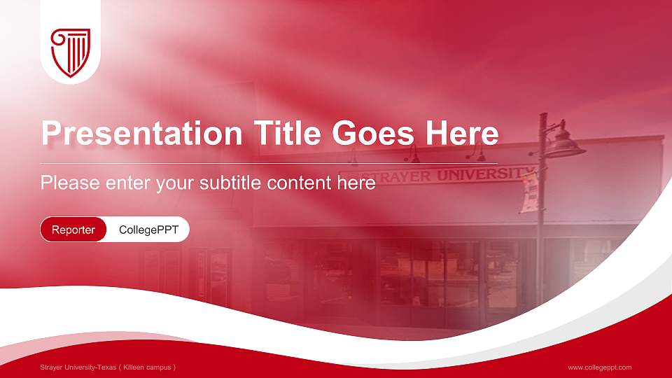 Strayer University-Texas（Killeen campus） Lecture Sharing and Networking Event PPT Template16:9 ratio PPT effect preview image