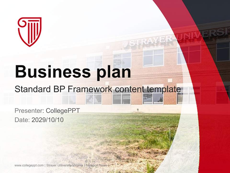 Strayer University-Virginia（Newport News） Competition/Entrepreneurship Contest PPT Template4:3 ratio PPT effect preview image9