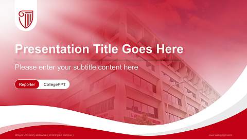 Strayer University-Delaware（Wilmington campus） Lecture Sharing and Networking Event PPT Template