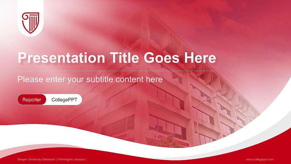 Strayer University-Delaware(Wilmington campus) Lecture Sharing and Networking Event PPT Template16:9 ratio PPT effect preview image