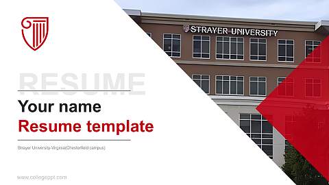 Strayer University-Virginia(Chesterfield campus) Resume PPT Template