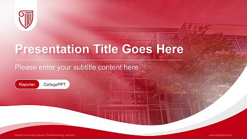 Strayer University-Virginia（Fredericksburg campus） Lecture Sharing and Networking Event PPT Template