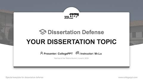 Yeshiva of the Telshe Alumni Graduation Thesis Defense PPT Template