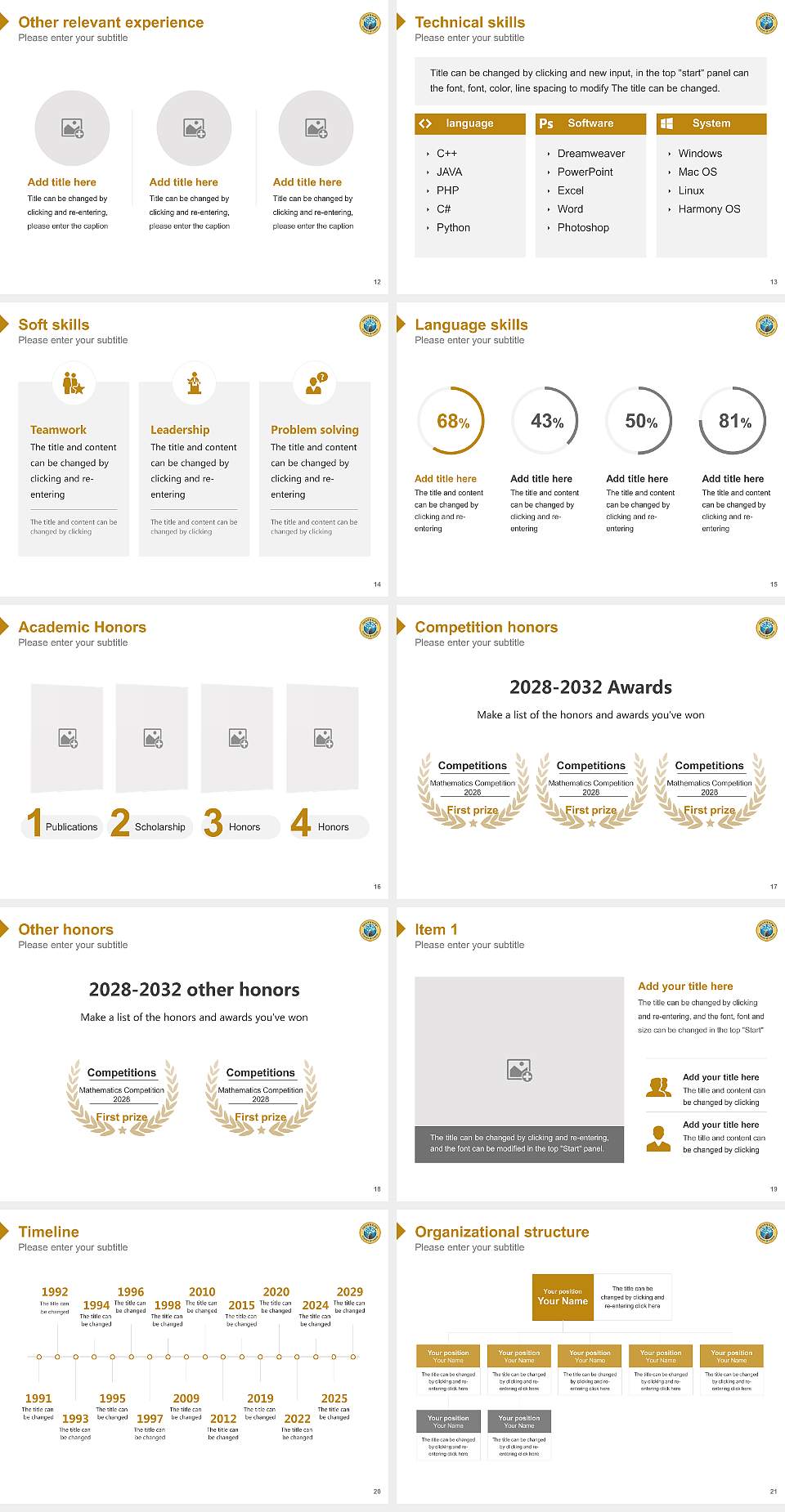 Yeshivath Beth Moshe Resume PPT Template4:3 ratio PPT effect preview image3