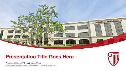 Strayer University-South Carolina（Columbia campus） Course/Courseware Creation PPT Template