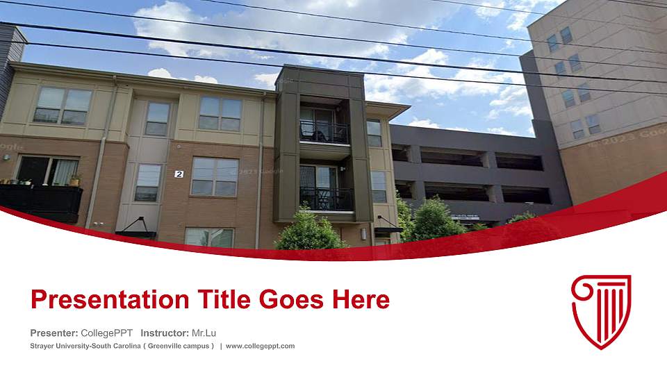 Strayer University-South Carolina(Greenville campus) Course/Courseware Creation PPT Template16:9 ratio PPT effect preview image