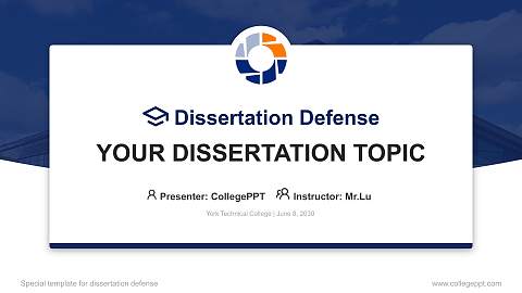 York Technical College Graduation Thesis Defense PPT Template