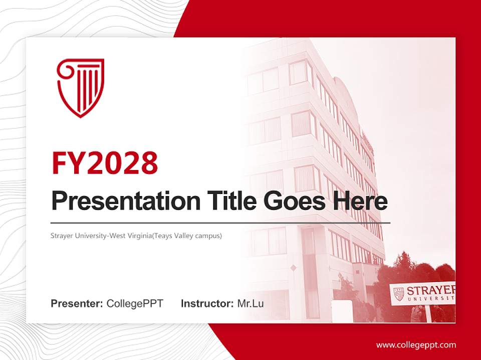 Strayer University-West Virginia(Teays Valley campus) Academic Presentation/Research Findings Report PPT Template4:3 ratio PPT effect preview image5