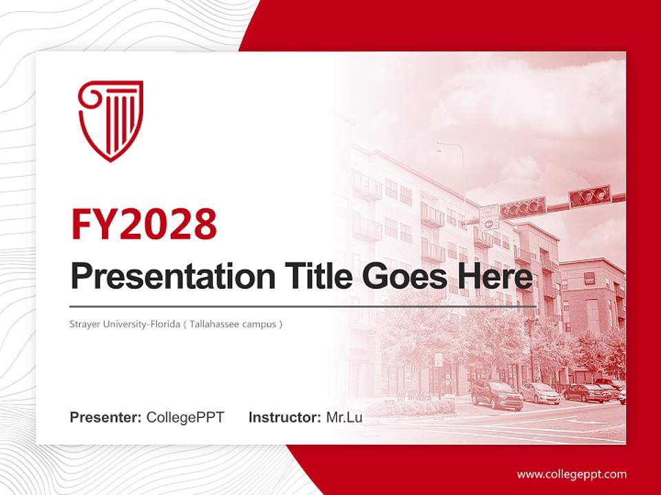 Strayer University-Florida（Tallahassee campus） Academic Presentation/Research Findings Report PPT Template4:3 ratio PPT effect preview image5