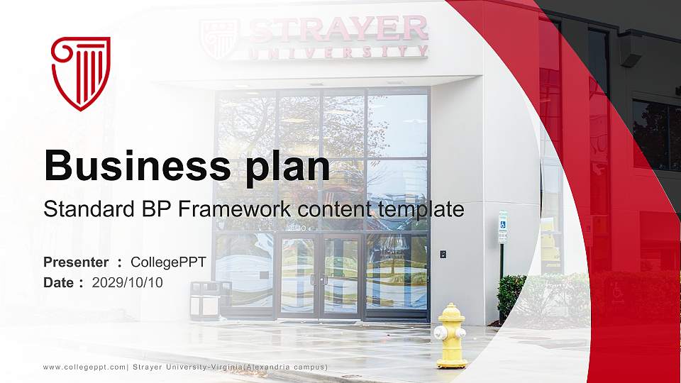 Strayer University-Virginia(Alexandria campus) Competition/Entrepreneurship Contest PPT Template16:9 ratio PPT effect preview image