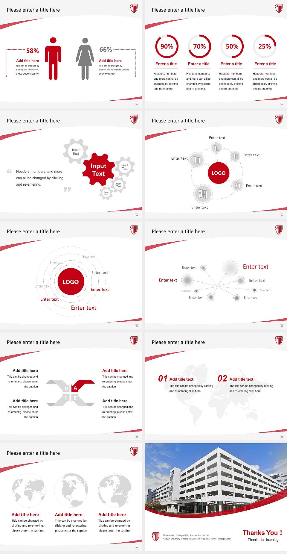 Strayer University-Mississippi(Jackson campus) Course/Courseware Creation PPT Template4:3 ratio PPT effect preview image4