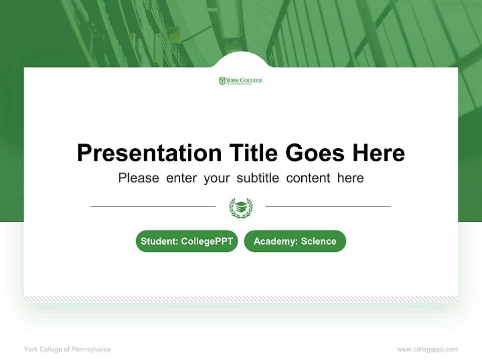 York College of Pennsylvania National Scholarship Defense PPT Template4:3 ratio PPT effect preview image4