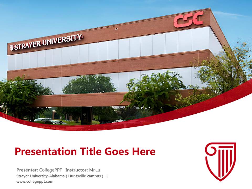 Strayer University-Alabama（Huntsville campus） Course/Courseware Creation PPT Template4:3 ratio PPT effect preview image5