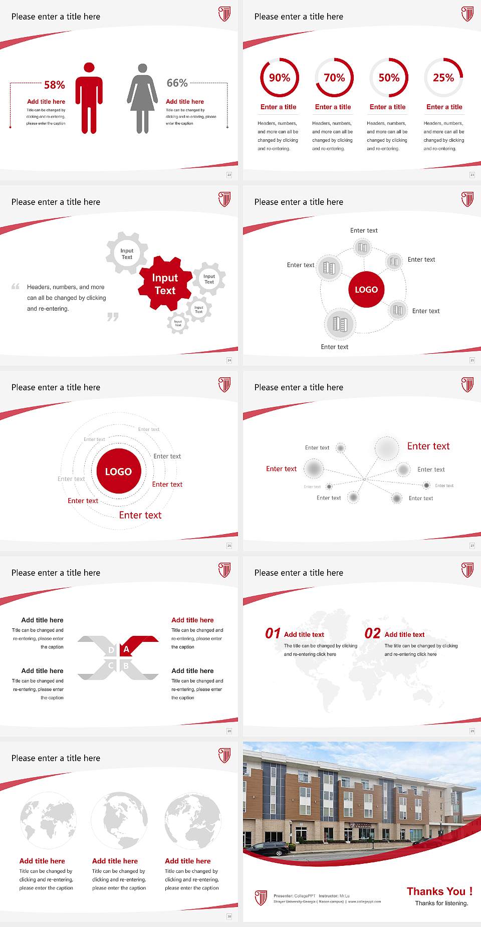 Strayer University-Georgia（Macon campus) Course/Courseware Creation PPT Template4:3 ratio PPT effect preview image4