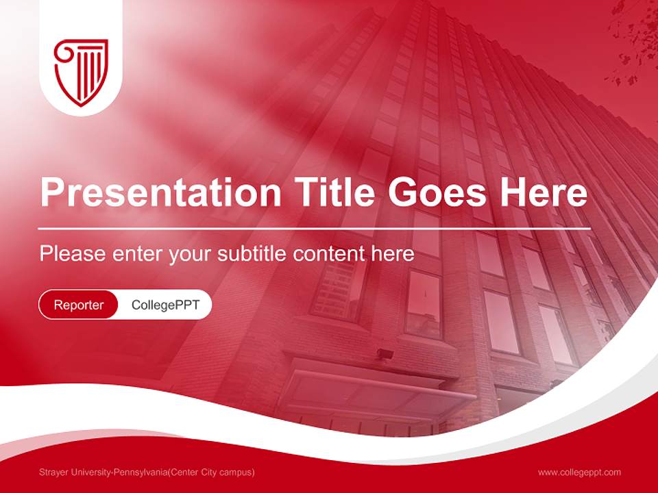 Strayer University-Pennsylvania(Center City campus) Lecture Sharing and Networking Event PPT Template4:3 ratio PPT effect preview image4