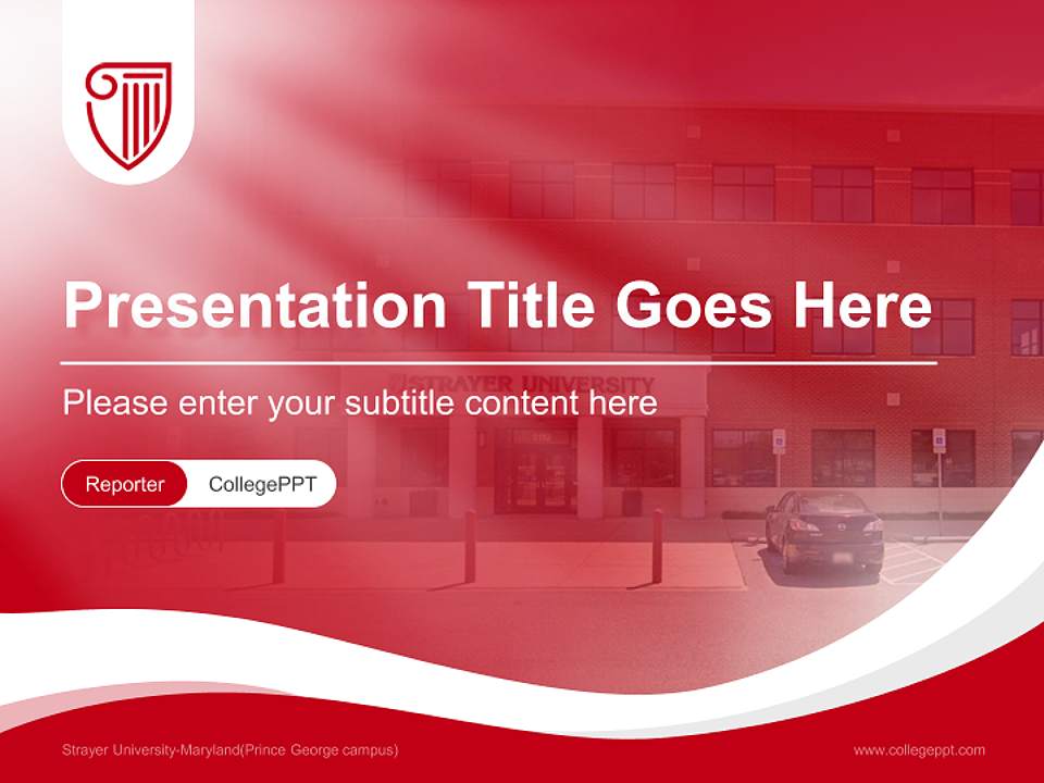 Strayer University-Maryland(Prince George campus) Lecture Sharing and Networking Event PPT Template4:3 ratio PPT effect preview image4
