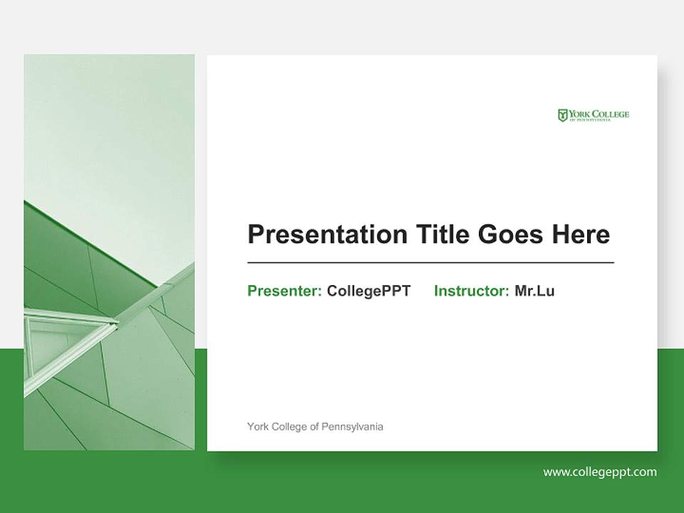 York College of Pennsylvania General Purpose PPT Template4:3 ratio PPT effect preview image6