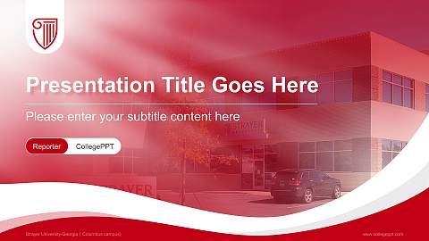 Strayer University-Georgia（Columbus campus) Lecture Sharing and Networking Event PPT Template