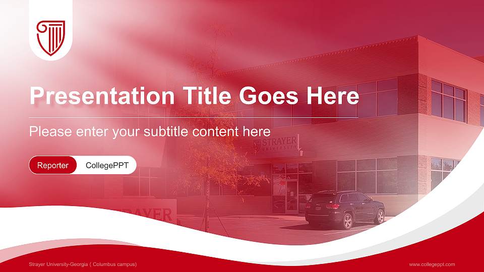 Strayer University-Georgia（Columbus campus) Lecture Sharing and Networking Event PPT Template16:9 ratio PPT effect preview image