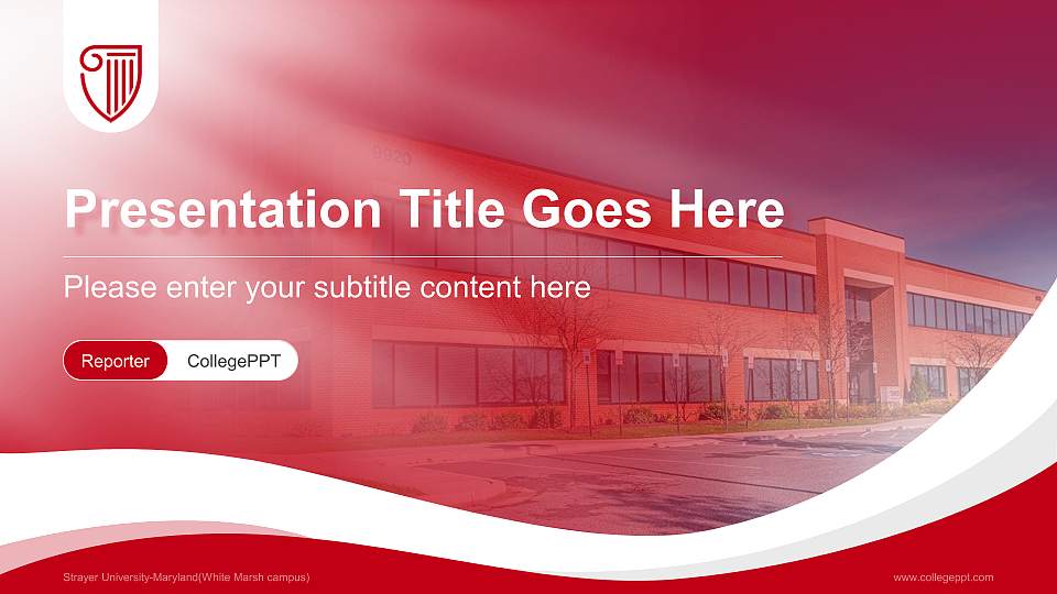 Strayer University-Maryland(White Marsh campus) Lecture Sharing and Networking Event PPT Template16:9 ratio PPT effect preview image