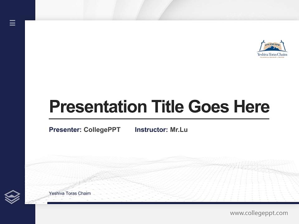 Yeshiva Toras Chaim Thesis Proposal/Graduation Defense PPT Template4:3 ratio PPT effect preview image5