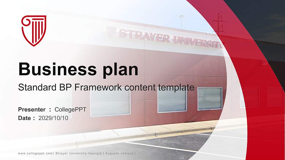 Strayer University-Georgia（Augusta campus） Competition/Entrepreneurship Contest PPT Template16:9 ratio PPT effect preview image