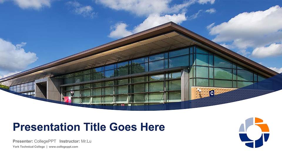 York Technical College Course/Courseware Creation PPT Template16:9 ratio PPT effect preview image