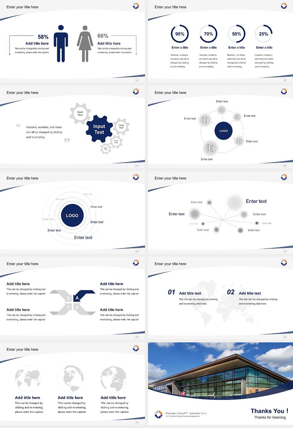 York Technical College Course/Courseware Creation PPT Template16:9 ratio PPT effect preview image4