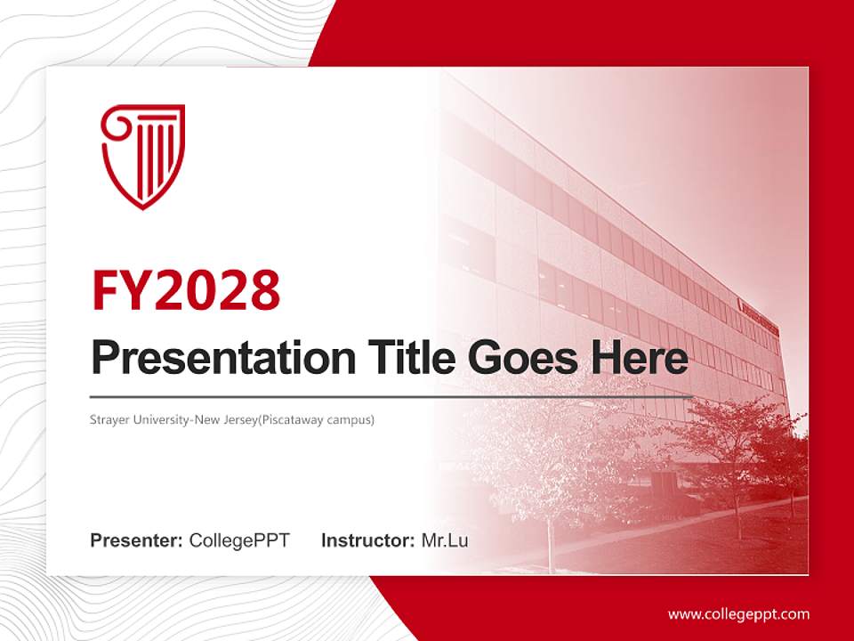 Strayer University-New Jersey(Piscataway campus) Academic Presentation/Research Findings Report PPT Template4:3 ratio PPT effect preview image5