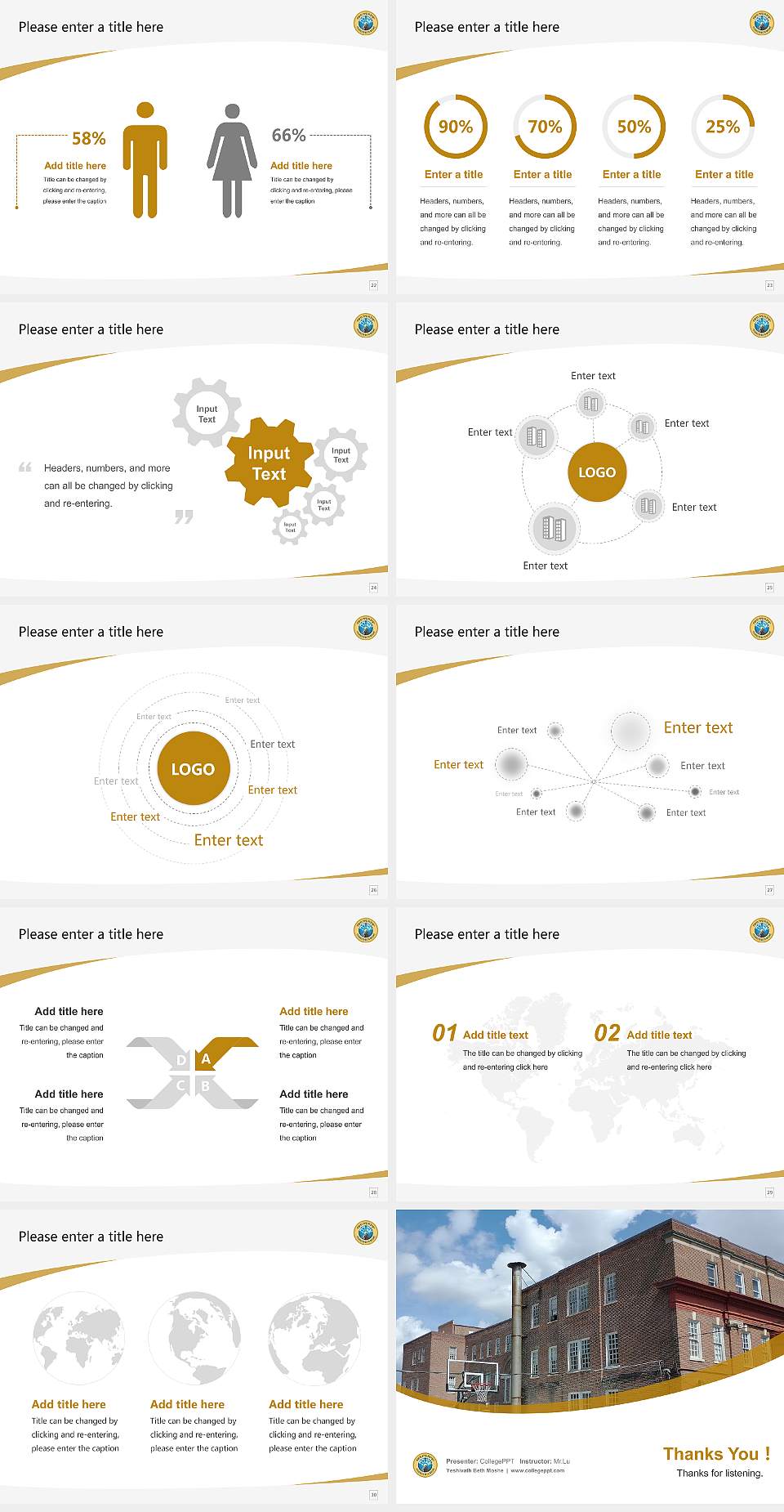 Yeshivath Beth Moshe Course/Courseware Creation PPT Template4:3 ratio PPT effect preview image4